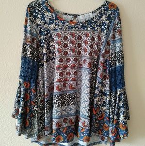 Boho Bell Sleeve Top